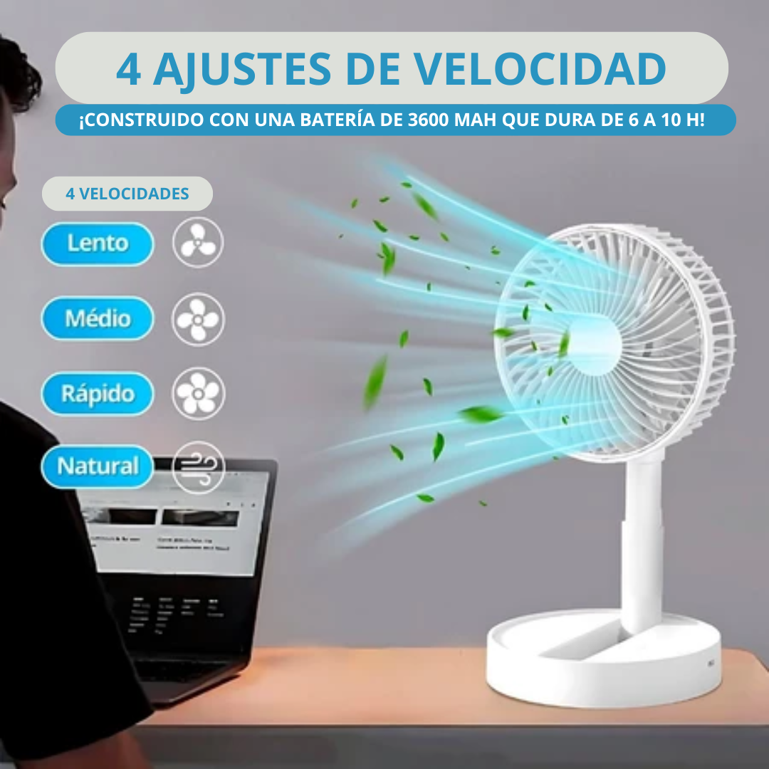 Ventilador Portátil Extensible 4 en 1