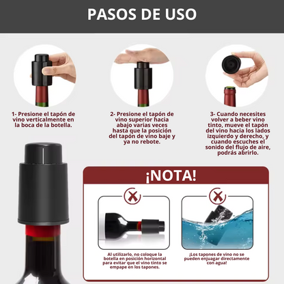 Tapón de Botella de Vino al Vacío