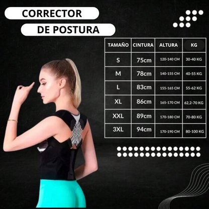 Corrector de postura ergonómico