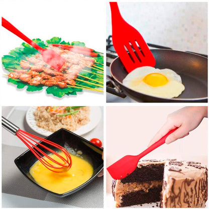 Conjunto de Espátulas de Cocina de Silicona con Batidor – 5 Piezas