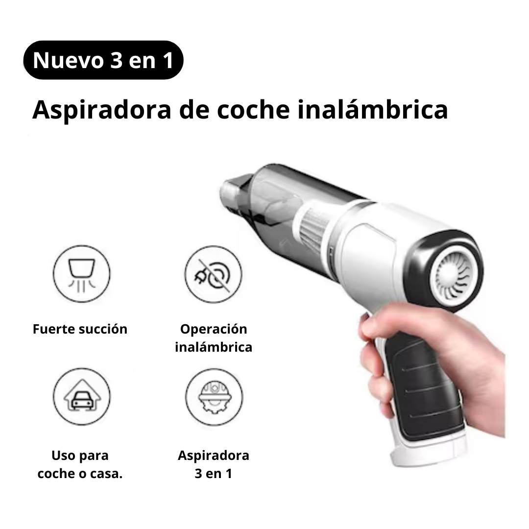 Aspiradora portátil + 3 Regalos exclusivos + Envío gratis hasta las 23:59