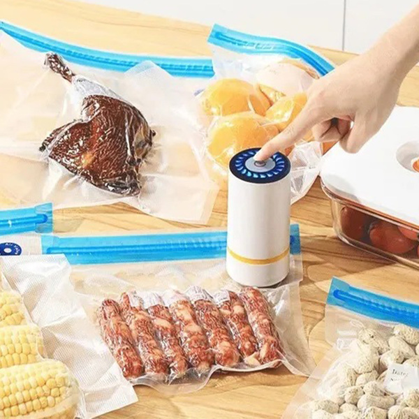 Mini Selladora al Vacío + 5 Bolsas – ¡Despídete del desperdicio de comida!